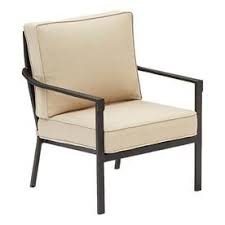 Allen Roth Northvale Set Of 2 Black Aluminum Stackable Patio Conversation Chairs With Beige Cushion Patio Chairs Chair Outdoor Chairs