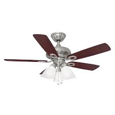Usa portable 12v 20'' solar ceiling fan 3 blade caravan camping w/ switch 6w new. Hampton Bay St David 44 Inch 3 Light Brushed Nickel Indoor Ceiling Fan With Light Kit And The Home Depot Canada