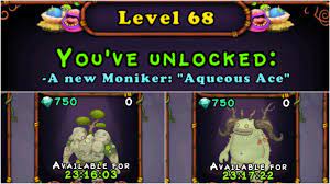 My Singing Monsters Level 68 - A New Moniker: Aqueous Ace - YouTube