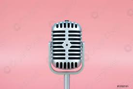 Do you need a vintage logo for your business or event? Retro Microphone With Copy Space On Pink Background Stock Photo Crushpixel