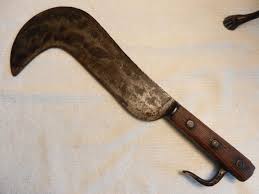 Antique Rubino Netro Bill hook brush axe mechete made in Italy