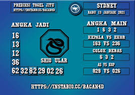 Prediksi Togel Sydney 13 Januari 2021 In 2021