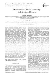 Ministry of innovation, science and research of nrw. Pdf Databases In Cloud Computing A Literature Review