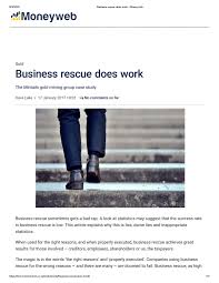 Moneyweb supplies services limited is an indigenous company registered in kenya as a partnership in the year 2006. Business Rescue Does Work Moneyweb