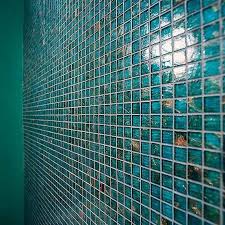 Glass Tile Showcase Blue Green Euro Iridescent Glass Blue Bathroom Tile Teal Bathroom Trendy Kitchen Colors