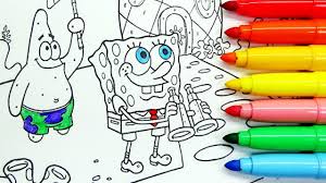 Dibujos para colorear de bob esponja. Rotuladores De Colores De Bob Esponja Y Sus Amigos Para Colorear Youtube