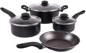 Instant pot is a smart electric pressure cooker designed by canadians aiming to be safe, convenient and dependable. Amazon Com Mainstays 7 Piece Nonstick Cookware Set Black Kitchen Dining