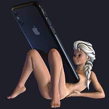 Elsa Phone Holder 6 (NSFW) - 3D Print Model by snboard