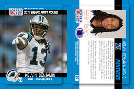 We'll cut you out and add your face to the card. Kelvin Benjamin Custom Football Card Based On 1990 Pro Set Panthers