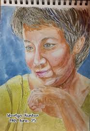 Madres Series: Mother Braiding Daughter's Hair Painting