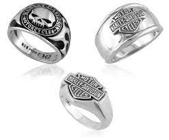 Skull With Black Enamel Cigar Band B S Sterling Silver Big B S Flat Logo Harle Harley Davidson Wedding Rings Harley Davidson Rings Jewelry Rings Engagement