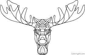 850x850 moose coloring pages convobox.co. Moose Head Art Coloring Page Coloringall
