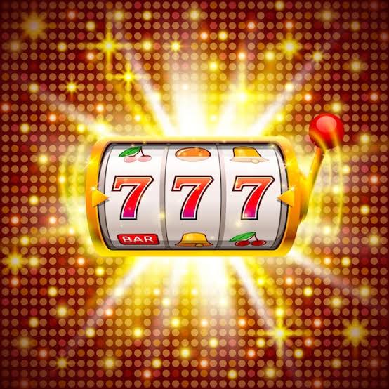 Golden slot machine wins the jackpot. isolated on red background . vector  illustration | Premium Vector