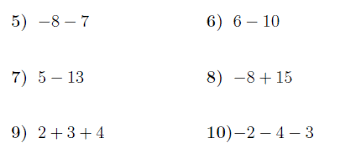 Adding And Subtracting Positive And Negative Numbers Worksheet No 6 With Solutions Negative Numbers Adding And Subtracting Subtraction