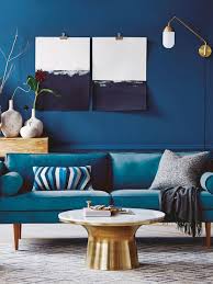 Neue Eleganz Mit Blau Und Braunstich Wohnidee Wohnen Wohnzimmer Design Dunkelblaues Wohnzimmer