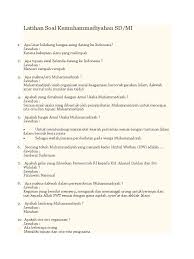 Soal dan jawaban kemuhammadiyahan kelas 12. Latihan Soal Kemuhammadiyahan Sd