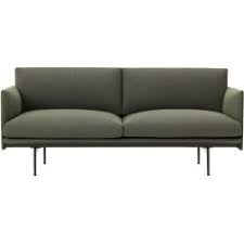Muuto Outline Zweisitzer Sofa Grau Grun Meliert Fiord 961 Muutomuuto Sofa Design Sofa Furniture Sofa
