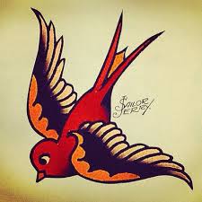 Sailorjerry Swallow Sparrow American Traditional Tattoo Classic Ink Sparrow Tattoo Sailor Jerry Tattoos American Traditional Tattoo
