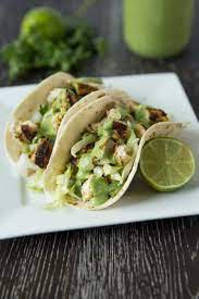 Step 2 at the same time, combine yogurt, lime juice, and cilantro for dressing in a bowl. Chicken Tacos With Cilantro Lime Ranch Dressing Tastes Lovely