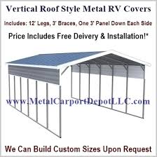 We allow you to customize everything from the style of roof to the color of the carport. Vertical Roof Style Metal Rv Covers Prices Metal Rv Cover Kits 110 Mph Wind Speed Rating Price Shop And Purchase Online