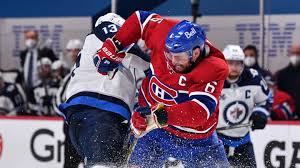 Montreal canadiens right wing brendan gallagher (11) skates off the ice with linesman michel cormier (76) after a fight during the third period in game 1 of the nhl hockey stanley cup finals. Canadiens Vs Jets Odds Betting Picks Preview For Nhl Playoffs Game 4 On Fanduel Sportsbook