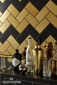 Black And Gold Kitchen Floor Tiles Half Field Gold Ceramic Tile Style Tile Gold Tile Gold Walls