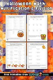 3rd Grade Halloween Math Worksheets Multiplication And Division Woo Jr Kids Activities