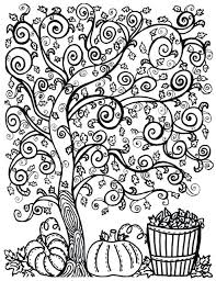 Pin by laura nicholson on color me zen. Coloring Pages Printable Fall Tree Coloring Page