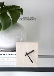 Minimal Modern Block Clock Diy Mit Bildern Diy Uhr Diy Geschenke Mann Moderne Uhren
