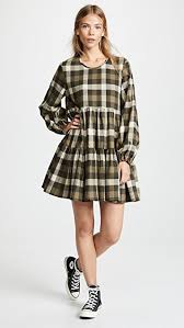 Kitty Plaid Shirtdress