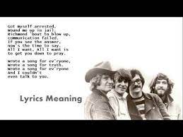 Wrote a song for everyone lyrics. Creedence Clearwater Revival Wrote A Song For Everyone Lyrics Meaning Youtube