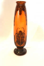 Vase Scarabe Vintage Par Charles Schneider Pour Le Verre Francais 1 Vase Verre Vintage