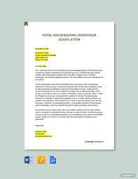 Free Hotel Housekeeping Supervisor Cover Letter Template In Google Docs Word Apple Pages Template Net Lettering Cover Letter Template Free Hotel Housekeeping