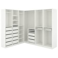 25cm of the frame's width is covered by the adjacent corner unit. Pax Corner Wardrobe Ikea