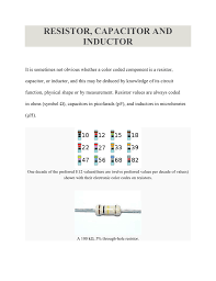 Resistor Capacitor And Inductor