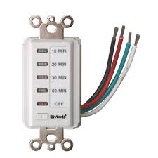 Woods 15 Amp 10 20 30 60 Minute In Wall Countdown Digital Timer Switch White Digital Countdown Timer Digital Timer Countdown Timer