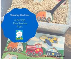 I have i spy sensory bins and more. Touch And Explore Sensory Bin A Sample Play Routine From My Toddler Talks My Toddler Talks