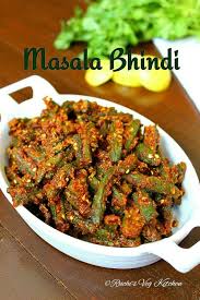 The hardest thing about this recipe is waiting for it to chill so you can eat it! Masala Bhindi Stuffed Ladies Finger Curry Recipes Indian Cooking Recipes Veg Dishes