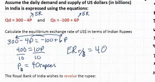 Calculating Exchange Rates From Linear Equations Part 1 Youtube