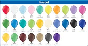 Balloon Colour Chart Just So Balloons