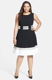Free Shipping And Returns On Calvin Klein Belted Fit And Flare Dress Plus Size At Nordstrom Com Lt P Plus Size Dresses Fit And Flare Dress Big Size Outfit