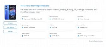 Tecno Pova Neo 5G Specifications ...