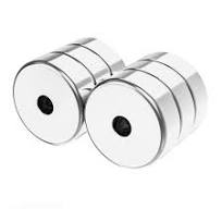 25mm Neodymium Rare Earth Countersunk Cup/Pot Mounting Magnets N52 (6 Pack)
