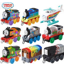 Original Thomas & Friends Trackmaster Train Rainbow Children Toys for Boys  Diecast Railway Vehicle Percy NIA Sandy Harold Gift