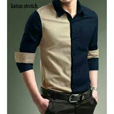 Baju koko kombinasi batik lengan panjang terbaru. Kemeja Pria Fashion Lengan Panjang Warna Kombinasi Cream Khakis Navy Pakaian Laki Laki Baju Cowok Shopee Indonesia