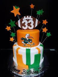 Birthday Ideas In Miami University Of Miami Birthday Cake Cool Birthday Cakes Birthday Cake Designs Birthday
