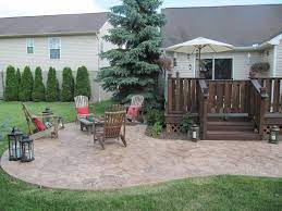 Deck stamped concrete patio images. Pin By Nyssa Smith And Co On Outdoor Ideas Concrete Patio Makeover Concrete Patio Patio Makeover