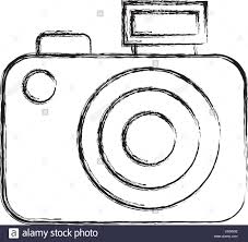 Skizze Zu Zeichnen Kamera Cartoon Stock Vektorgrafik Alamy