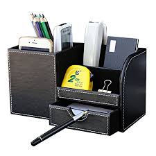 Pas Cher En Bois En Cuir Multi Fonctionnelle Bureau Papeterie Organisateur Boite De Rangement Stylo Su Organiseur Bureau Accessoire Bureau Diy Rangement Bureau