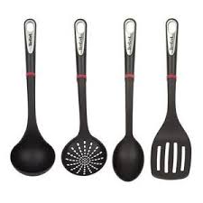 Tefal Ingenio Set De 4 Accessoires Louche Ecumoire Cuillere Spatule K206s414 Spatule Ustensile Louche